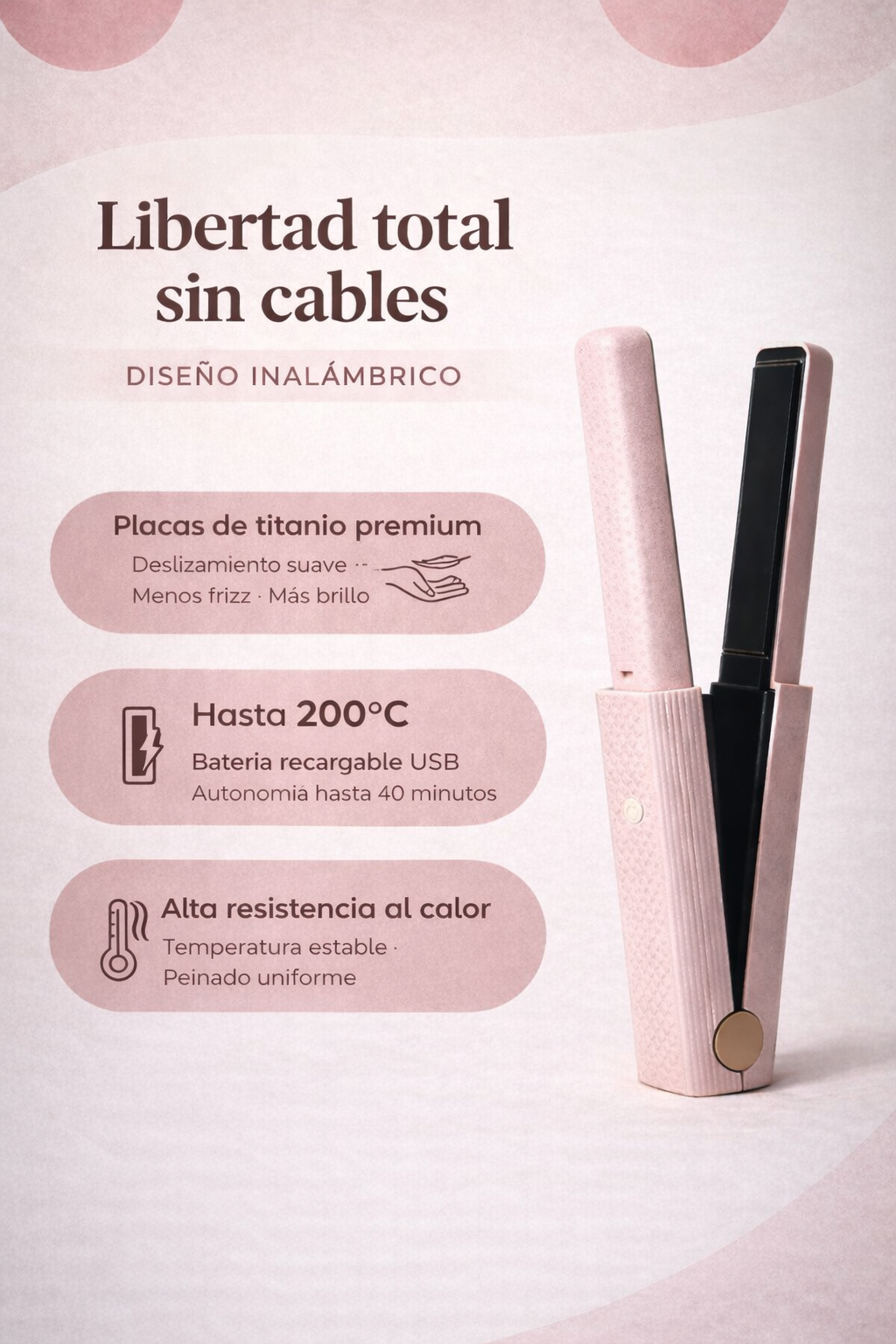 Mini Plancha Recargable USB